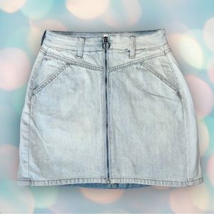 Women’s Zipper Denim Jean Mini Skirt Size 3